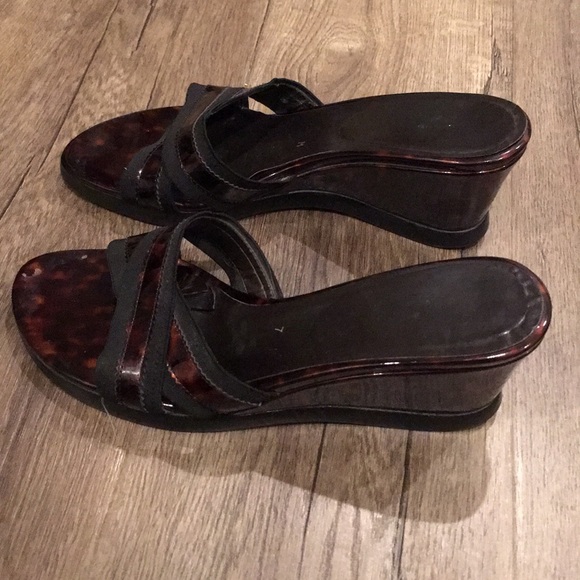 Stuart Weitzman Cognac Slide Sandals Size 7 - Picture 2 of 7